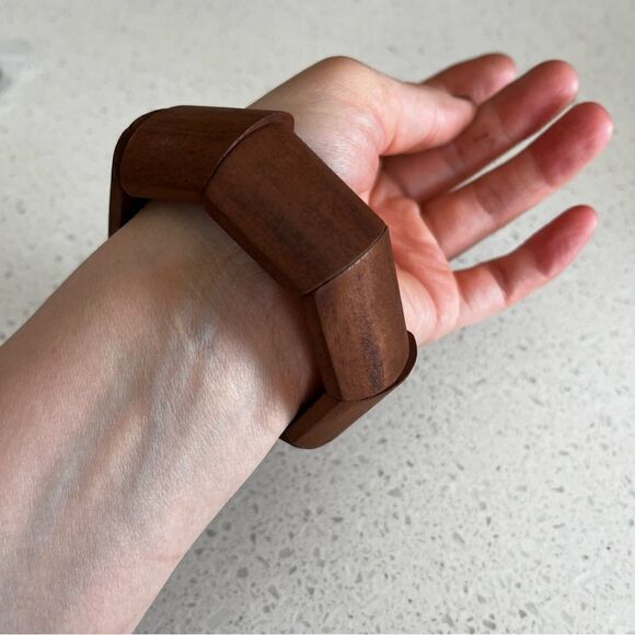 Bohemian Style Elastic Wooden Bracelet, Retro And Minimalist Design - Picture 5 of 10